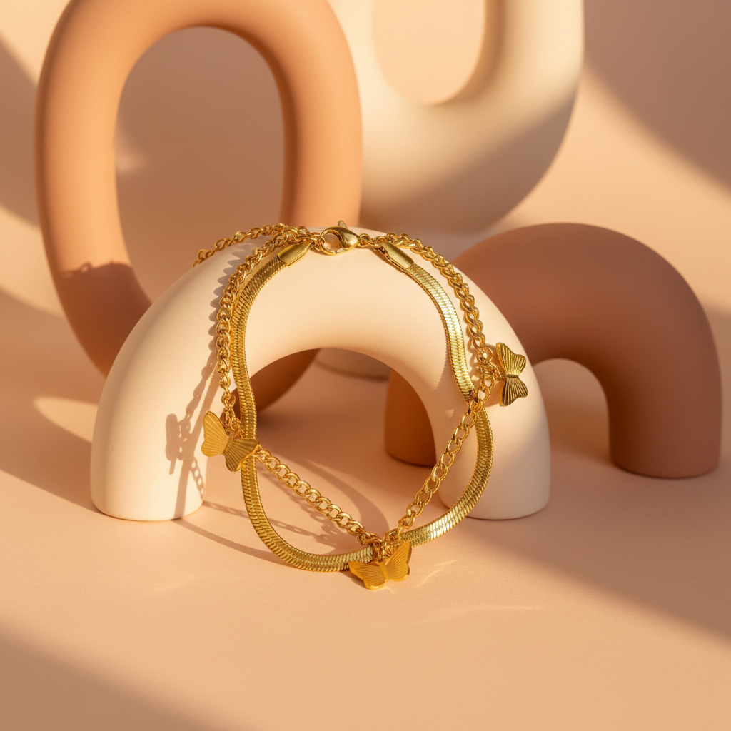 Butterfly Layered Bracelet