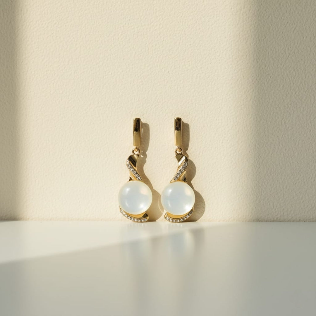 Lunar Swirl Drop Earrings