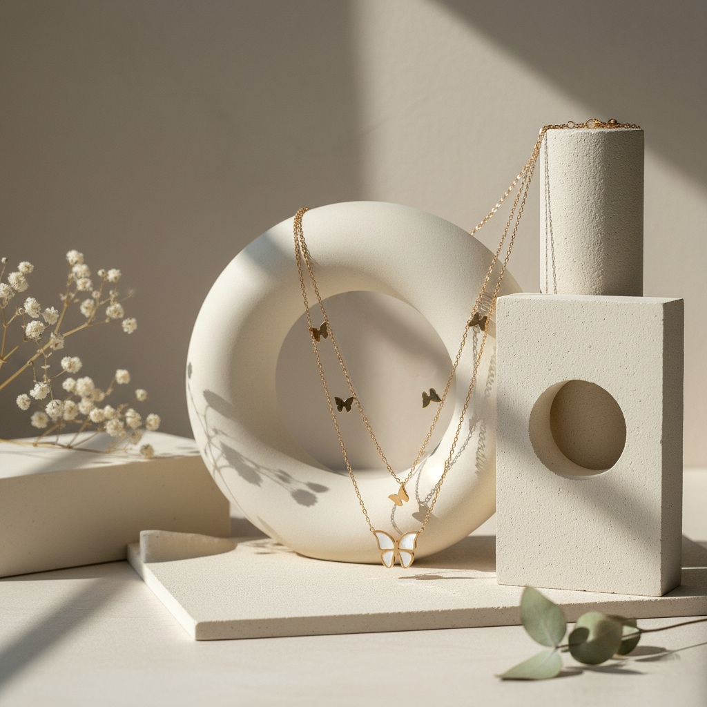 Monarch Flight Layered Necklace