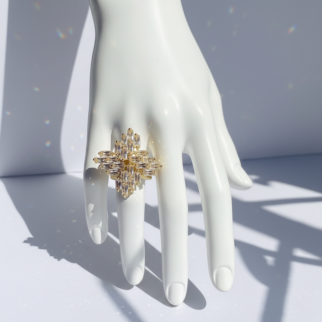 Aura Baguette Cluster Ring