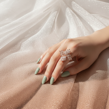 Aura Baguette Cluster Ring