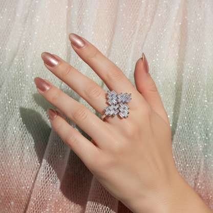 Aura Baguette Cluster Ring