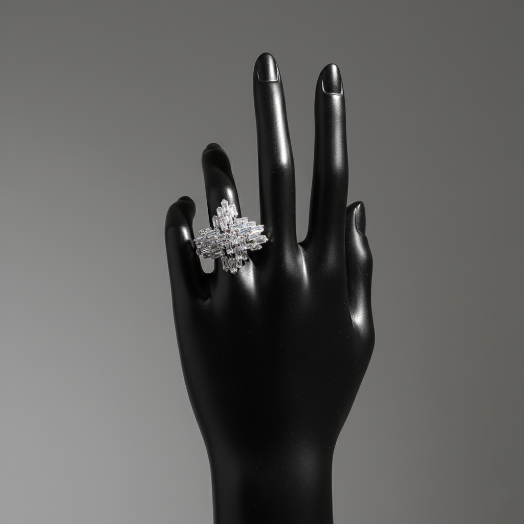 Aura Baguette Cluster Ring