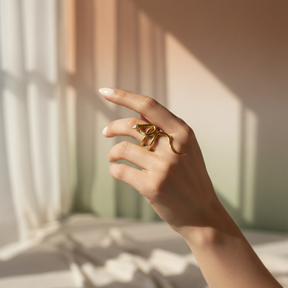 Golden Viper Ring