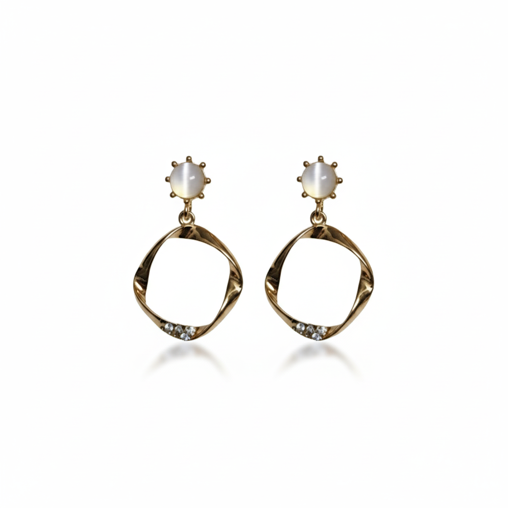 Twisted Aura Drop Earrings