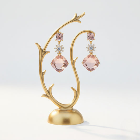 Rose Crystal Dangles