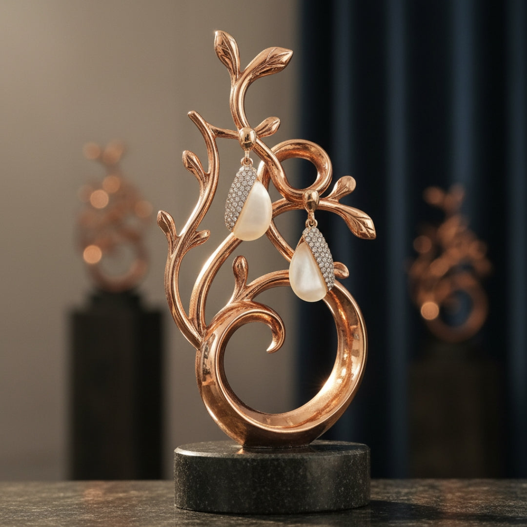 Half-Pavé Teardrop Earrings