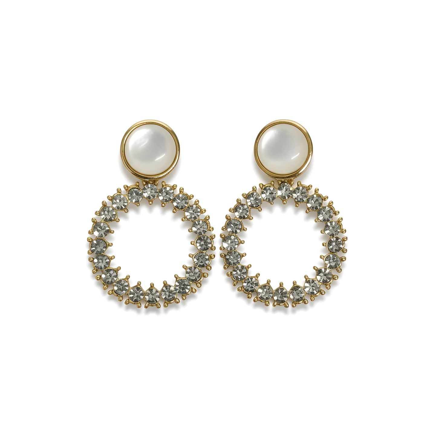 Pearl and Starlight Hoop Earrings