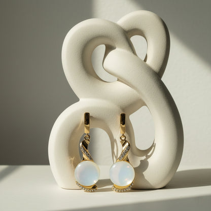 Lunar Swirl Drop Earrings