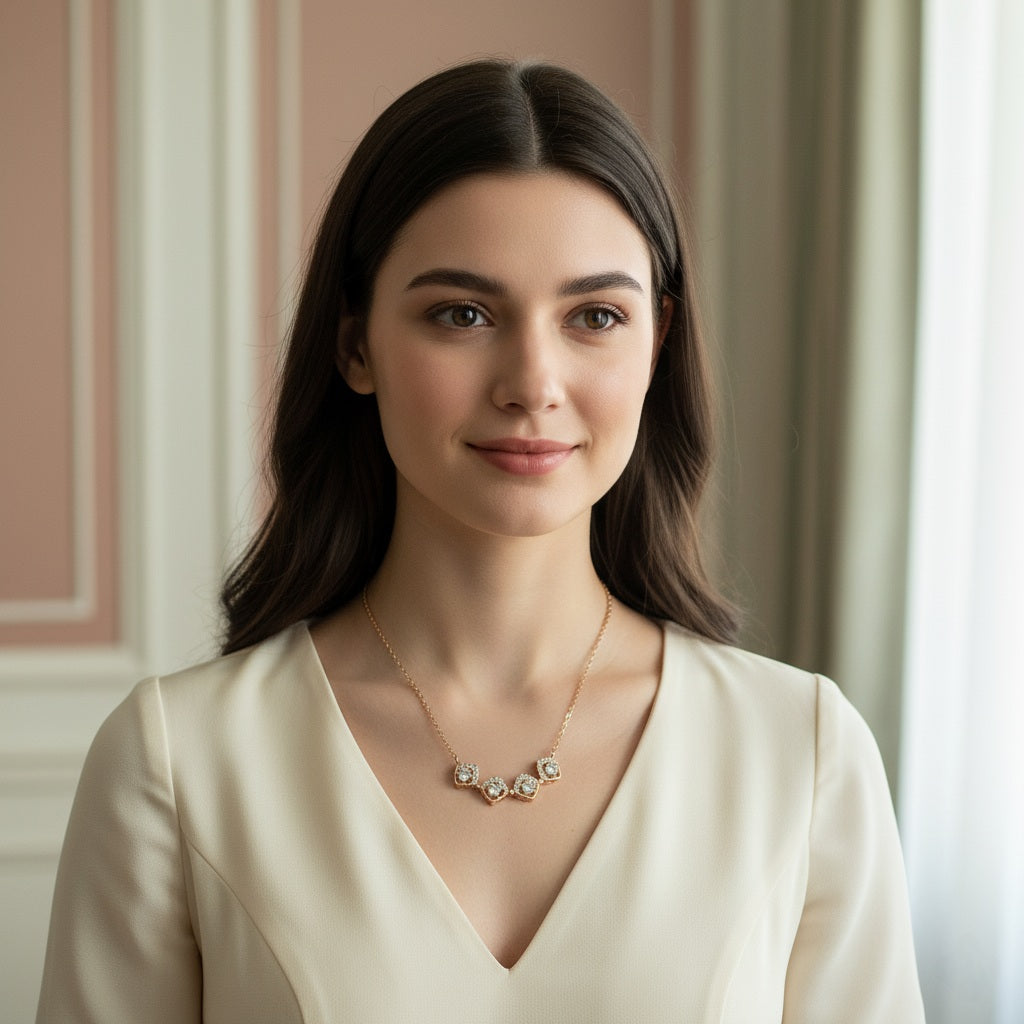 Magnetic Clover Sparkle Necklace