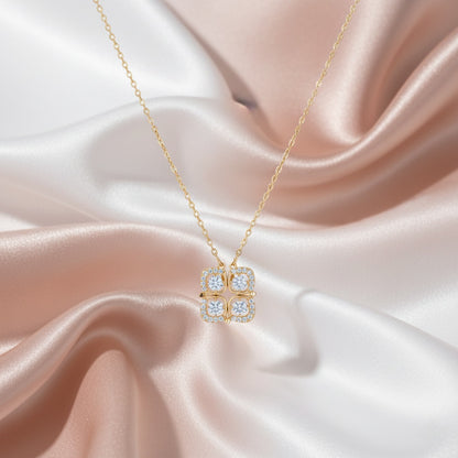 Magnetic Clover Sparkle Necklace