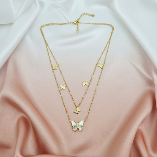 Monarch Flight Layered Necklace