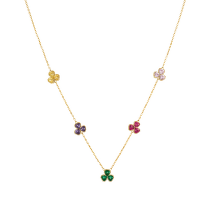 Lucky Clover Rainbow Necklace