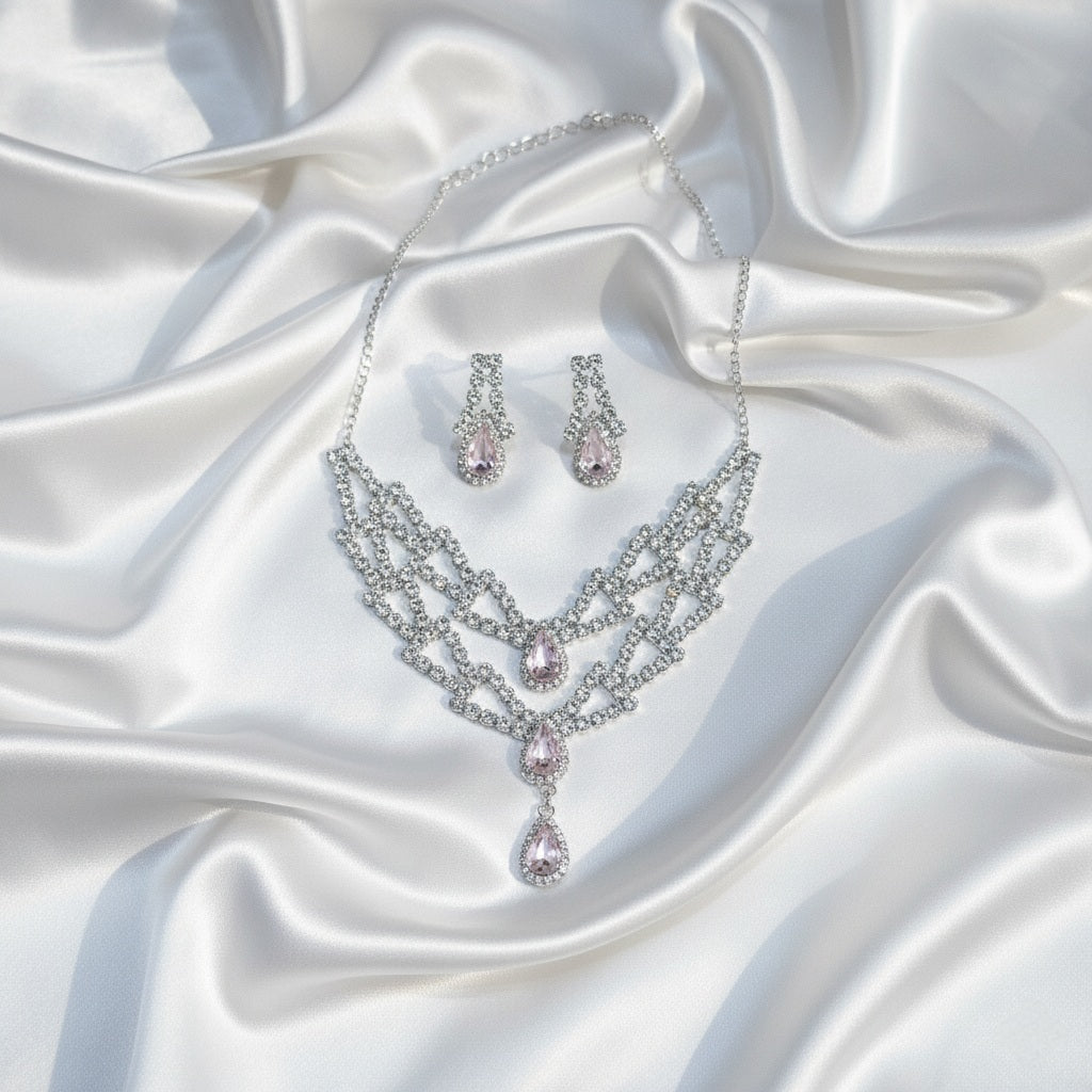 Blush Crystal Lattice Set