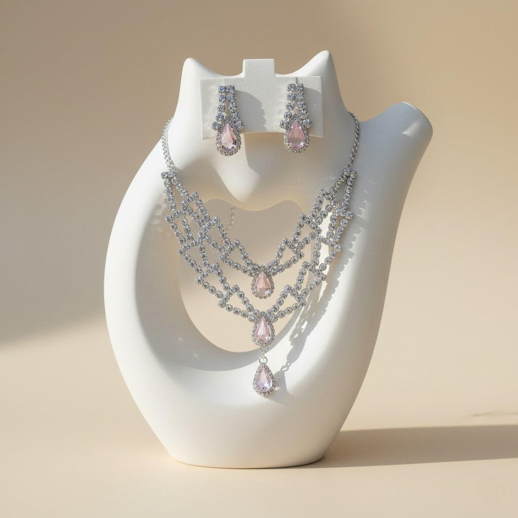 Blush Crystal Lattice Set